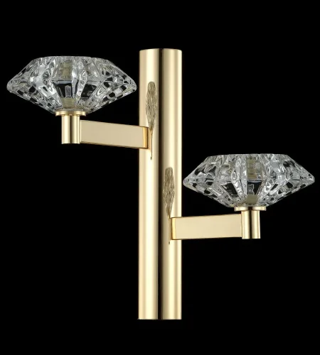 Бра REBECA AP2 GOLD Crystal Lux прозрачный на 2 лампы, основание золотое в стиле современный  фото 3